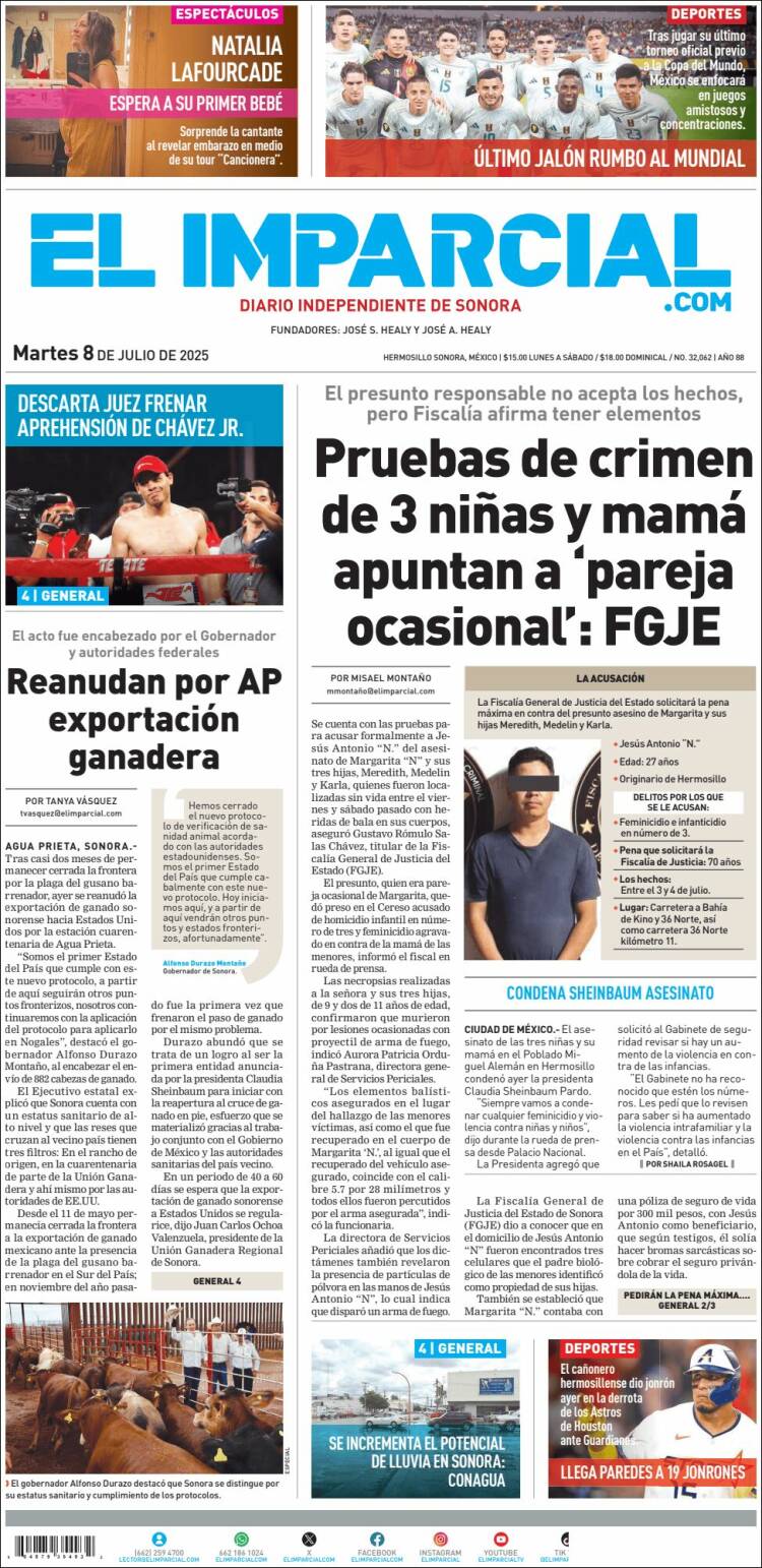 Portada de El Imparcial (México)