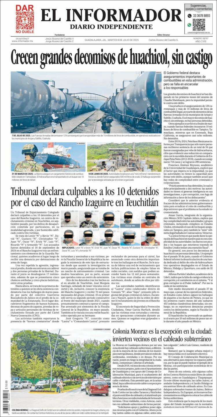 Portada de El Informador (Mexico)