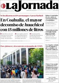 Portada de La Jornada (Mexico)