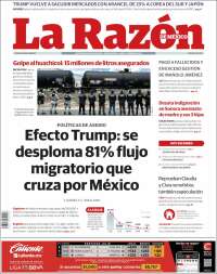 Portada de La Razón (Mexico)