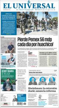 Portada de El Universal (Mexico)