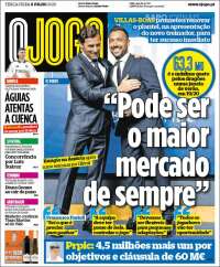 Portada de O Jogo (Portugal)