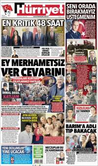 Portada de Hürriyet (Turquía)