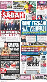 Portada de Sabah (Turquía)