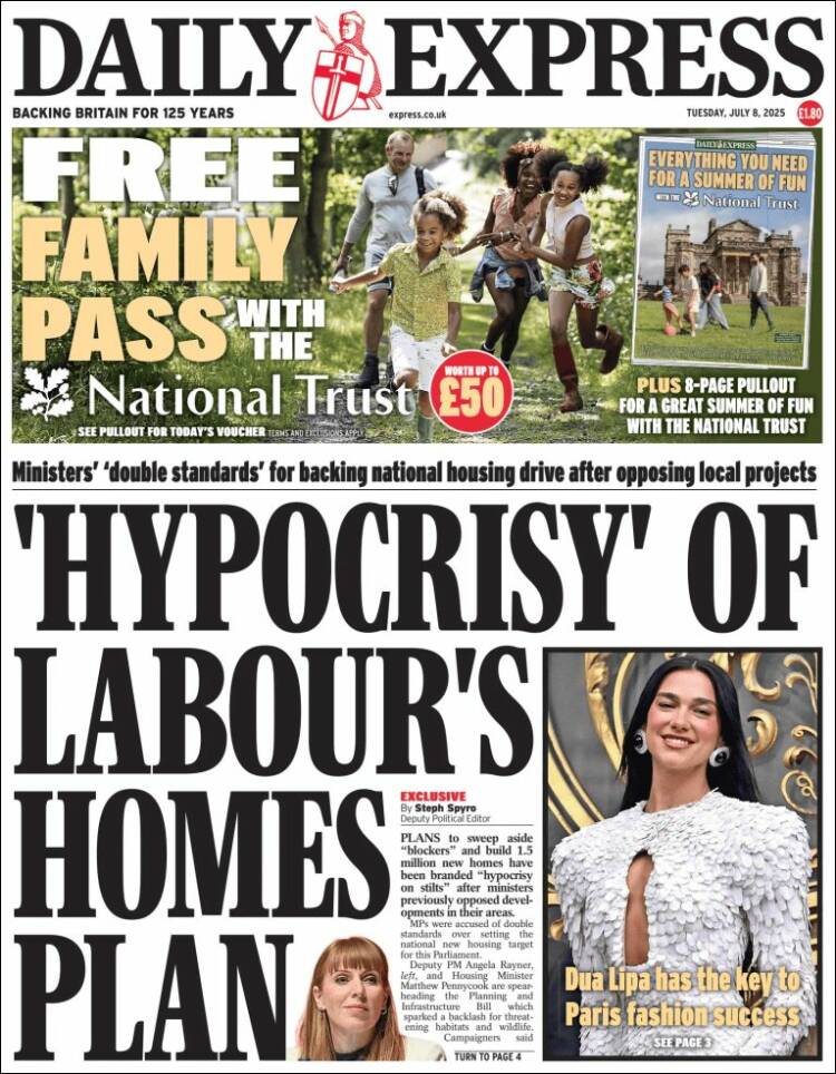 Portada de Daily Express (Reino Unido)