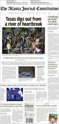Portada de The Atlanta Journal-Constitution (USA)