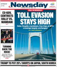 Portada de Newsday (USA)