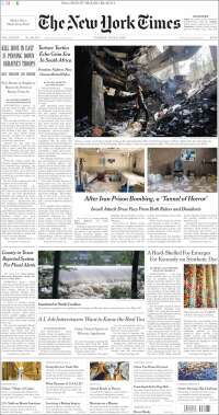Portada de New York Times (USA)