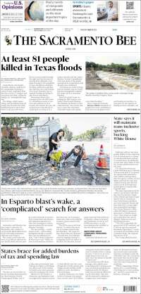 Portada de The Sacramento Bee (USA)