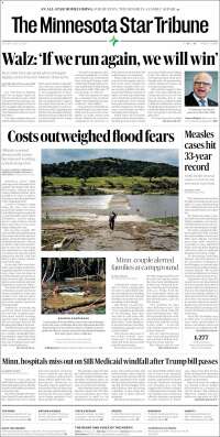 Portada de Star Tribune (USA)