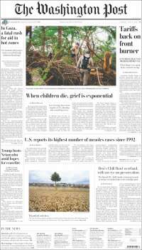 Portada de The Washington Post (USA)