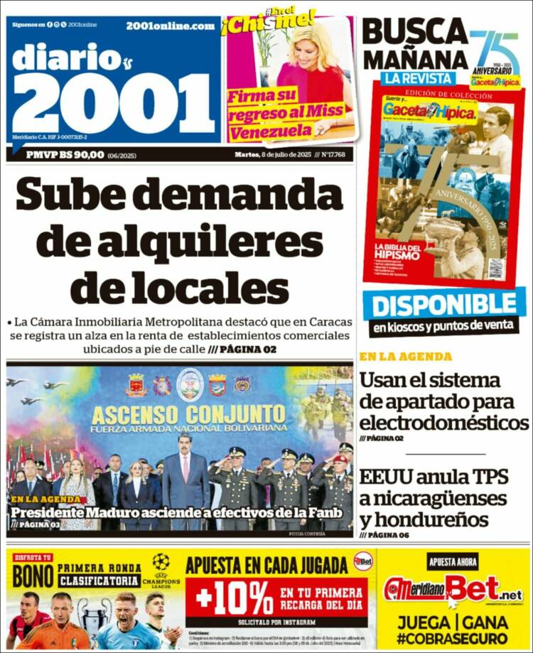 Portada de 2001 - Dosmiluno (Venezuela)