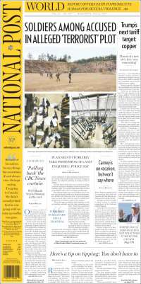 Portada de The National Post (Canadá)