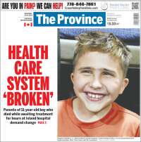Portada de The Province (Canadá)