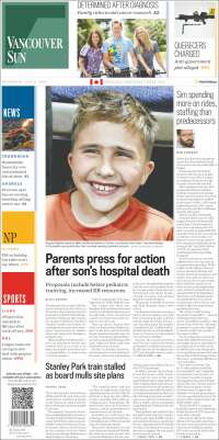Portada de The Vancouver Sun (Canadá)