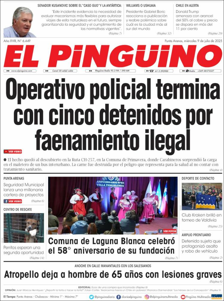 Portada de El Pingüino (Chile)