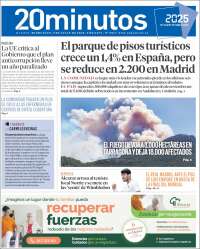 Portada de 20 Minutos - Madrid (Espagne)