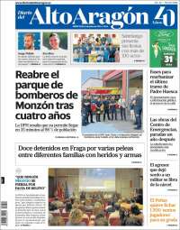 Portada de Diario del AltoAragón (España)