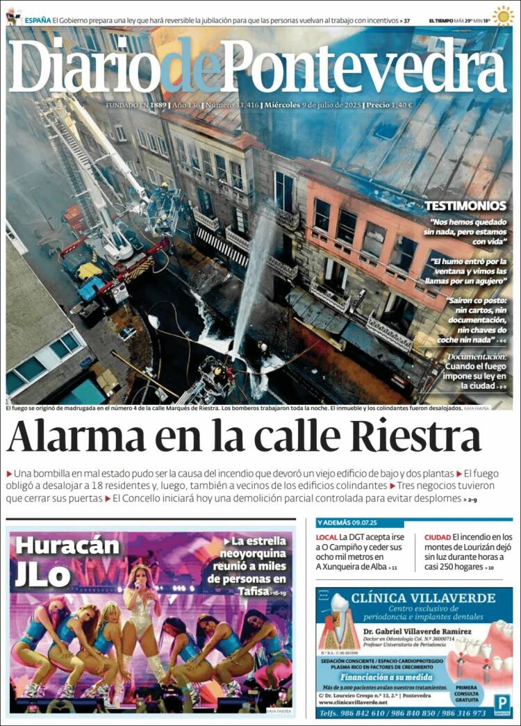 Portada de Diario de Pontevedra (Spain)