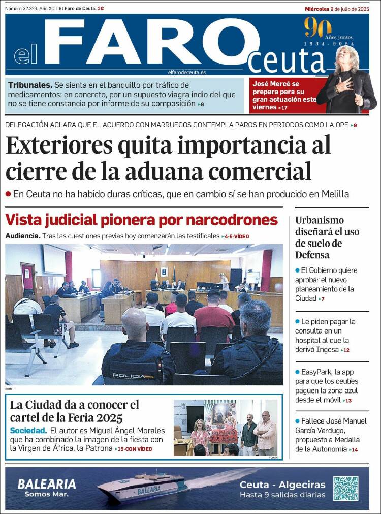 Portada de El Faro de Ceuta (Espagne)