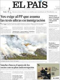 Portada de El País (Spain)
