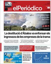Portada de El Periódico de Catalunya (Espagne)