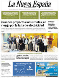 Portada de La Nueva España (España)