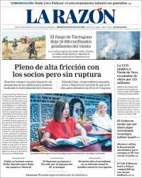 Portada de La Razón (Spain)
