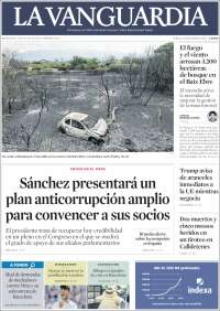 Portada de La Vanguardia (Espagne)
