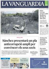 Portada de La Vanguardia (Espagne)