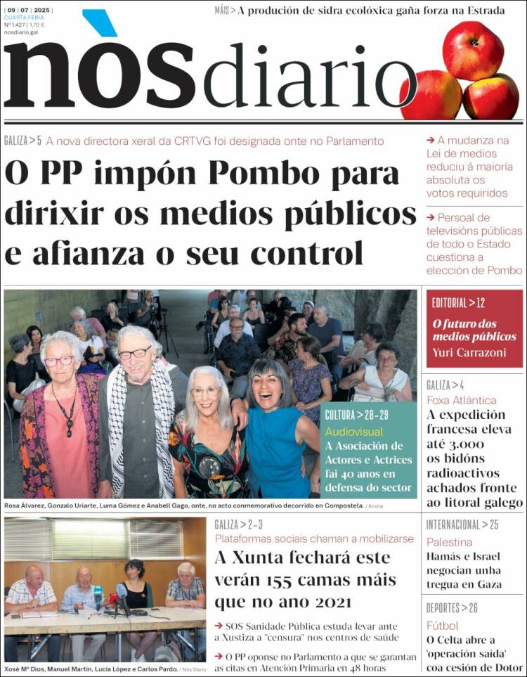 Portada de Nòs Diario (España)