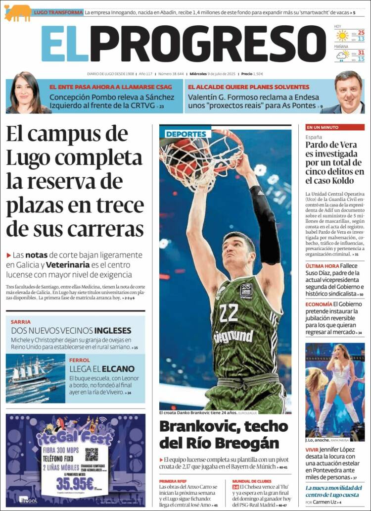 Portada de El Progreso (Spain)