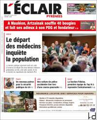Portada de L'Eclair des Pyrénées (France)