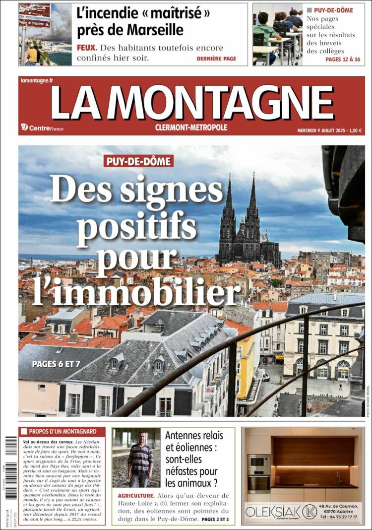 Portada de La Montagne (Francia)