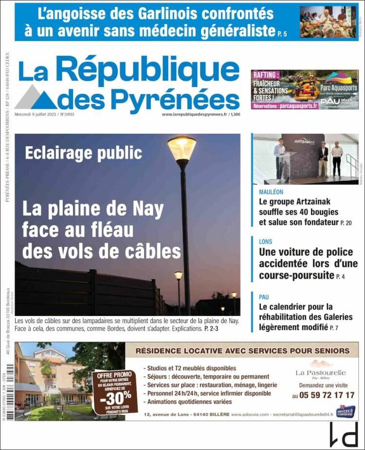 Portada de La République des Pyrénées (France)