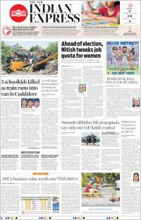 Portada de New Indian Express (India)