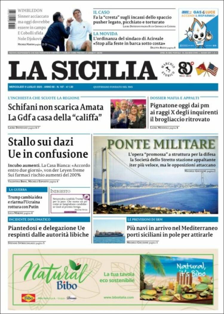 Portada de La Sicilia (Italy)