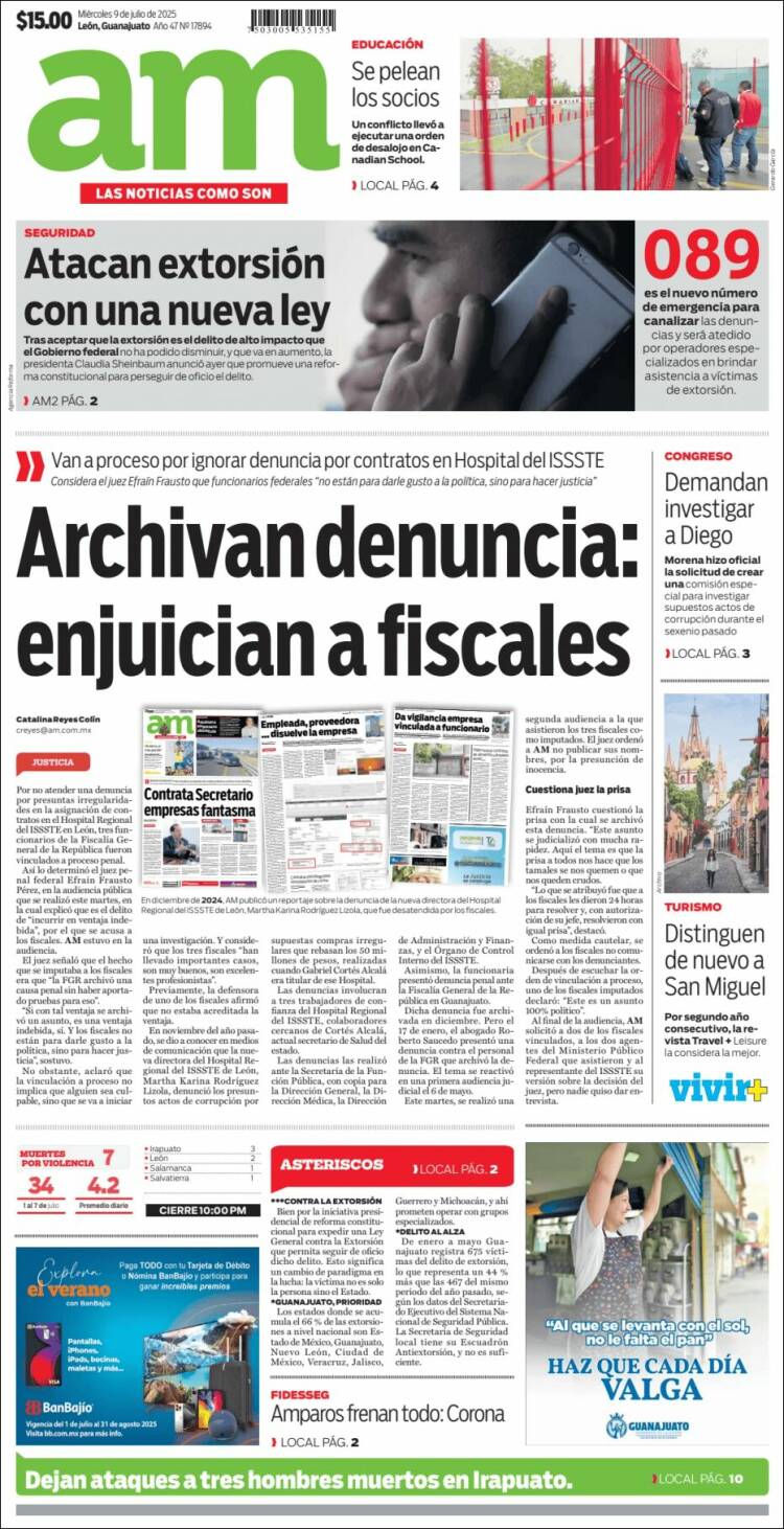 Portada de Al Día A.M. (Mexique)