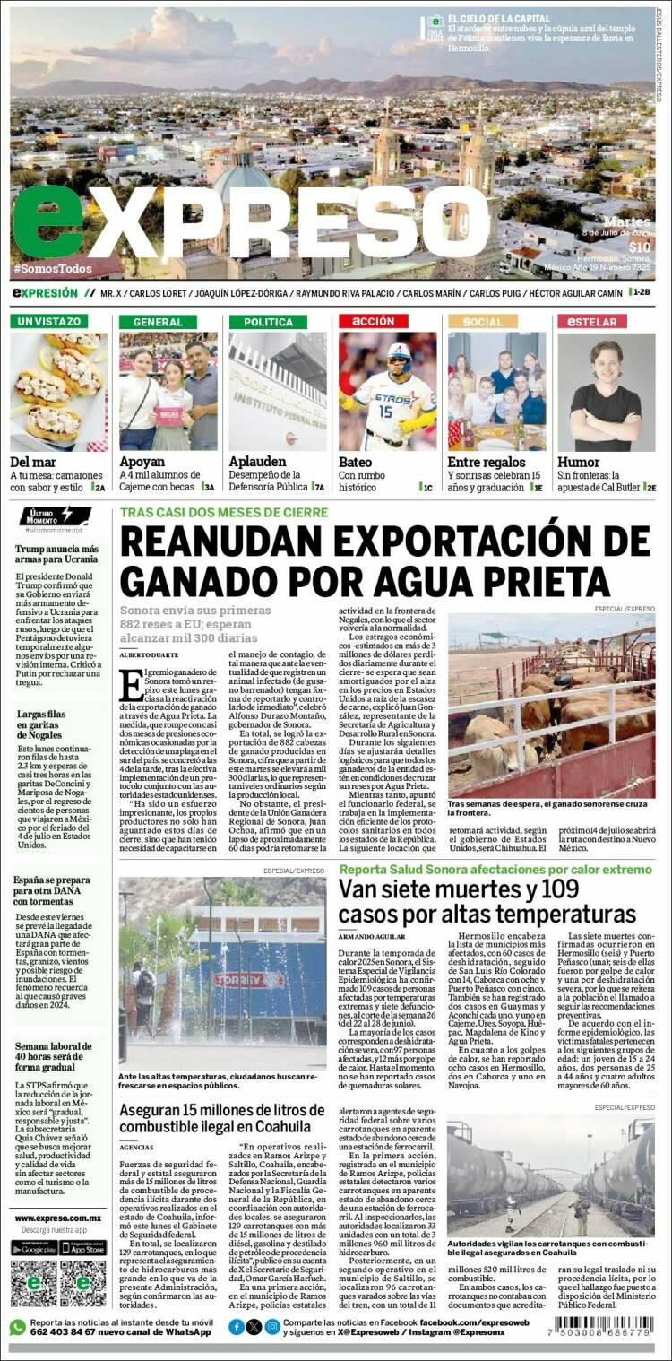 Portada de Expreso (Mexico)