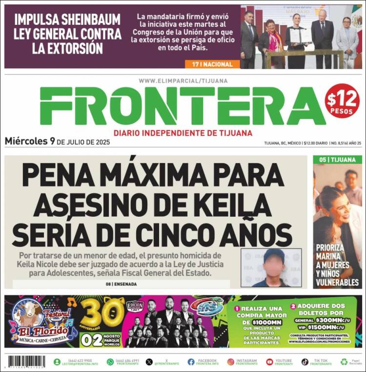 Portada de Frontera (México)