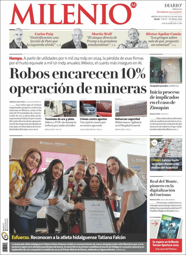 Portada de Milenio de Hidalgo (Mexique)