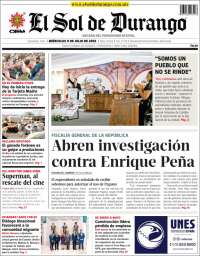 Portada de El Sol de Durango (Mexico)