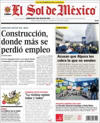 Portada de El Sol de México (Mexico)
