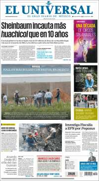 Portada de El Universal (Mexico)
