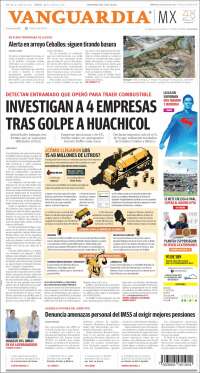 Portada de Vanguardia (Mexique)