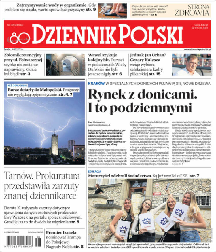 Portada de Dziennik (Pologne)