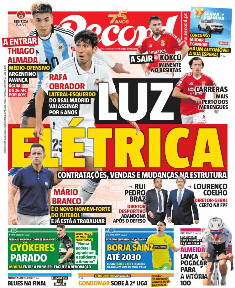 Portada de Record (Portugal)