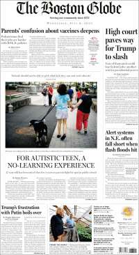 Portada de Boston Globe (États-Unis)