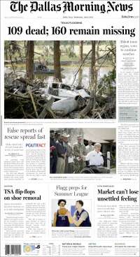 Portada de Dallas Morning News (USA)