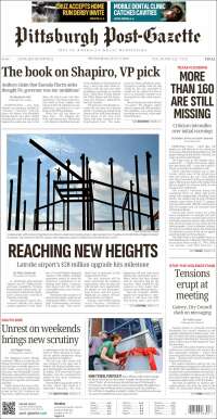 Portada de Pittsburgh Post-Gazette (États-Unis)